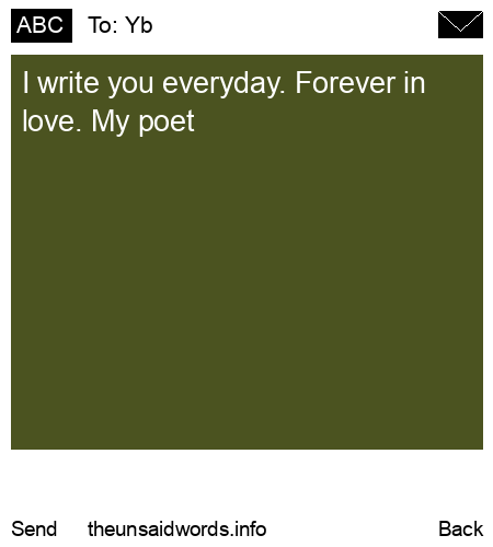 unsent message to Yb