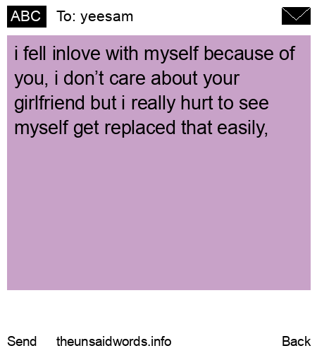 unsent message to yeesam