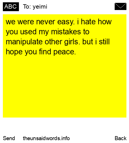 unsent message to yeimi