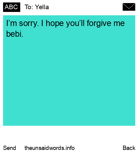 unsent message to Yella