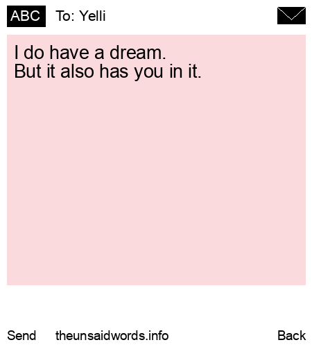unsent message to Yelli
