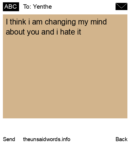 unsent message to Yenthe
