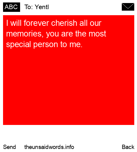 unsent message to Yentl