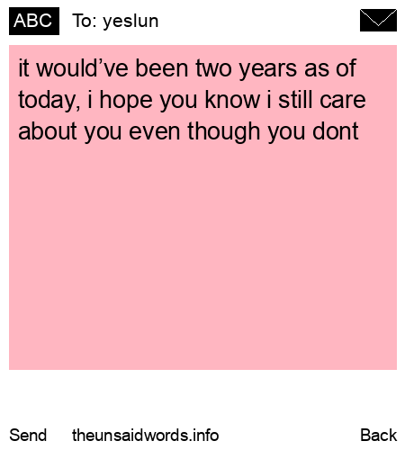 unsent message to yeslun 