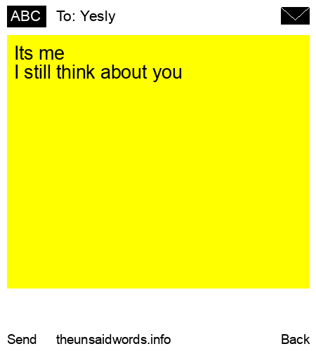 unsent message to Yesly