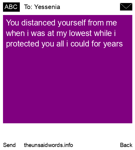 unsent message to Yessenia