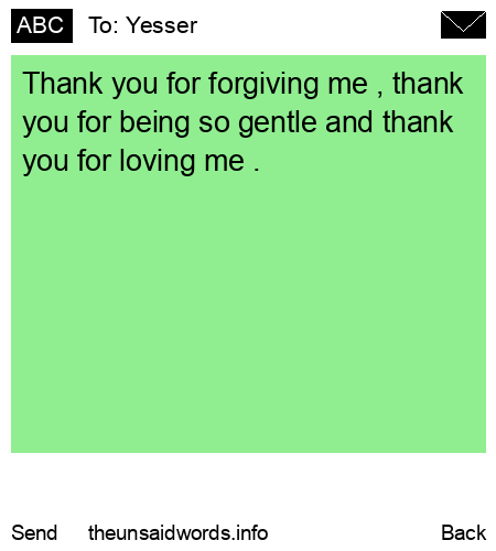 unsent message to Yesser 