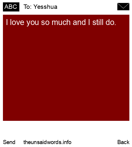 unsent message to Yesshua