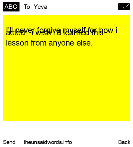 unsent message to Yeva