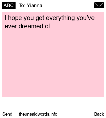 unsent message to Yianna 