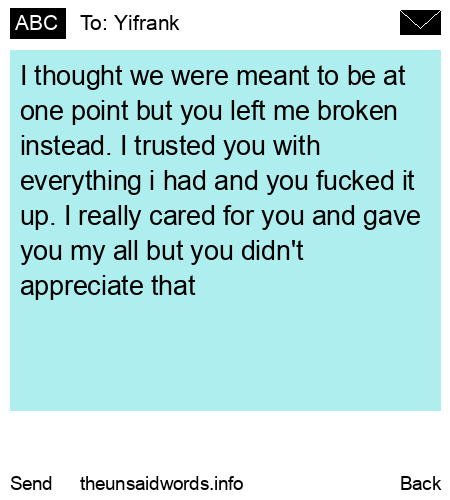 unsent message to Yifrank