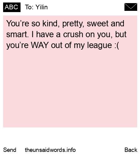 unsent message to Yilin