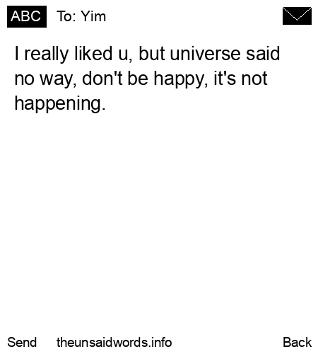 unsent message to Yim