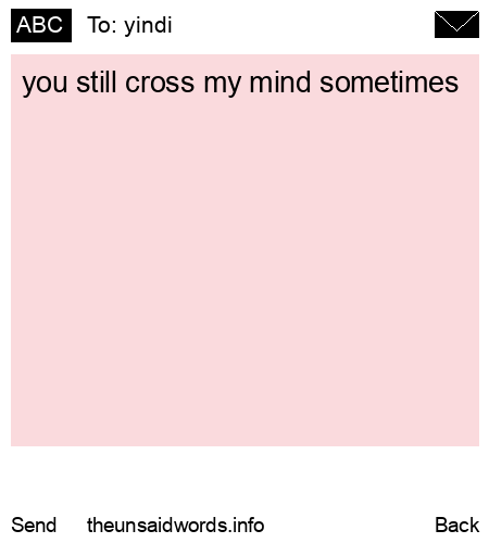 unsent message to yindi