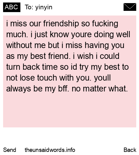 unsent message to yinyin
