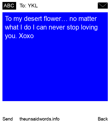 unsent message to YKL