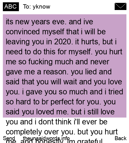 unsent message to yknow