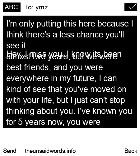 unsent message to ymz