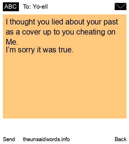 unsent message to Yo-ell
