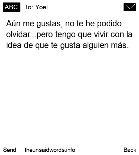 unsent message to Yoel