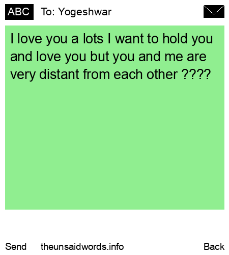 unsent message to Yogeshwar 
