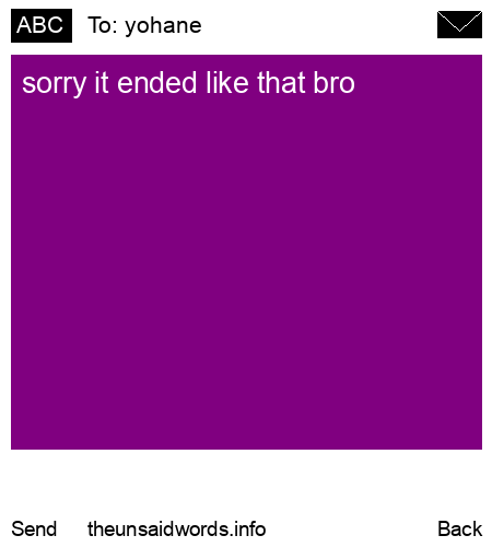 unsent message to yohane