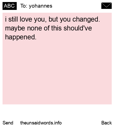 unsent message to yohannes