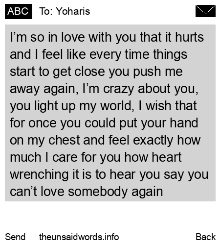 unsent message to Yoharis