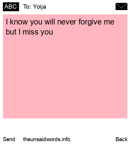 unsent message to Yoija