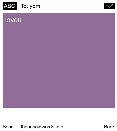 unsent message to yom