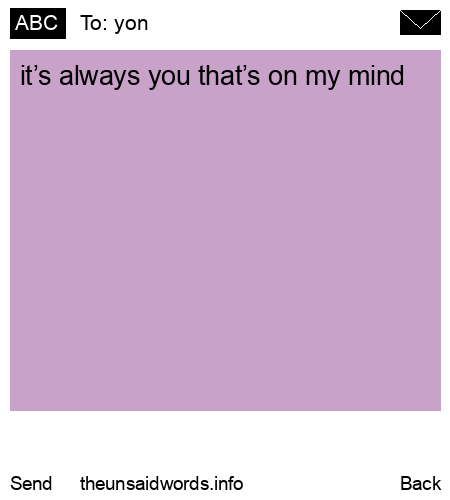unsent message to yon