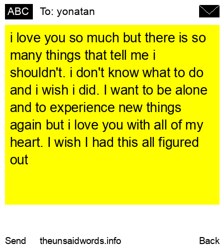 unsent message to yonatan