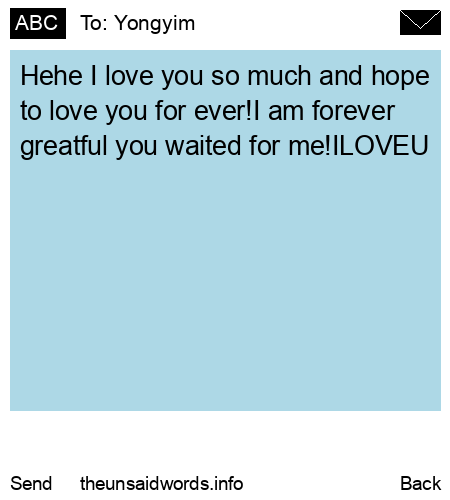 unsent message to Yongyim 
