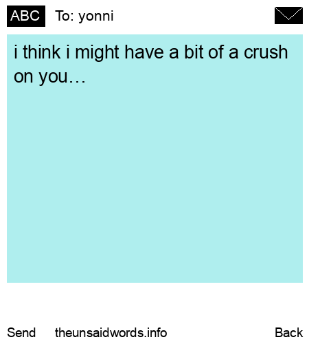 unsent message to yonni