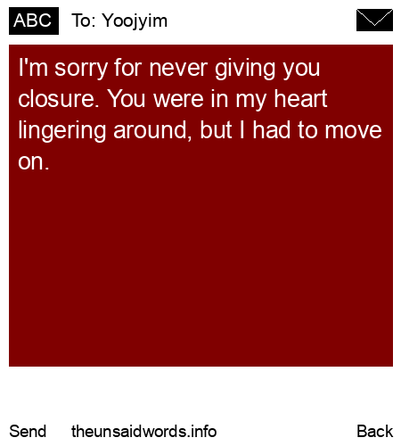 unsent message to Yoojyim
