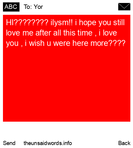 unsent message to Yor