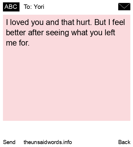 unsent message to Yori