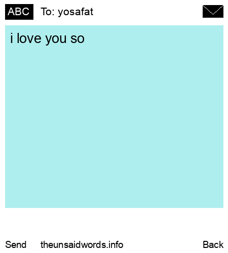 unsent message to yosafat