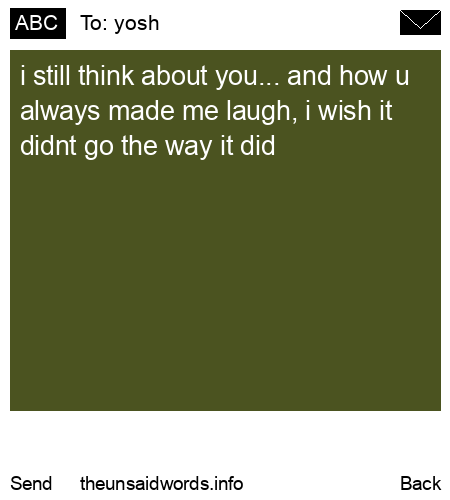 unsent message to yosh