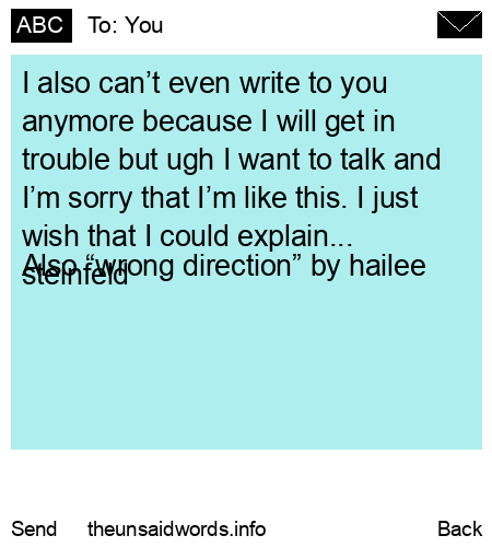 unsent message to You
