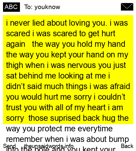 unsent message to youknow