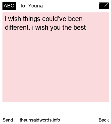 unsent message to Youna