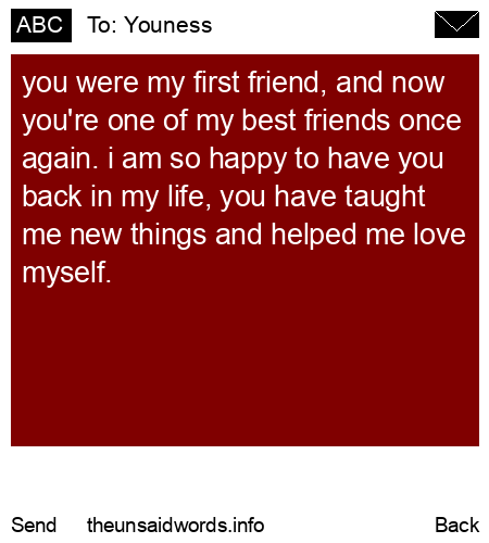 unsent message to Youness