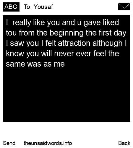 unsent message to Yousaf