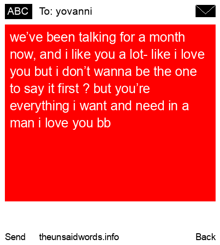 unsent message to yovanni