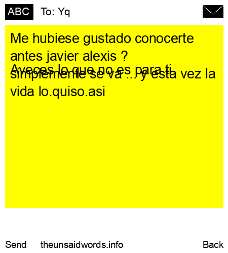 unsent message to Yq
