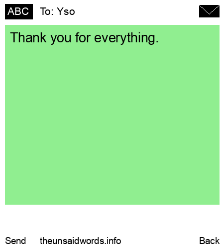 unsent message to Yso