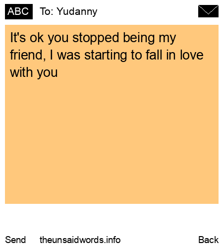 unsent message to Yudanny