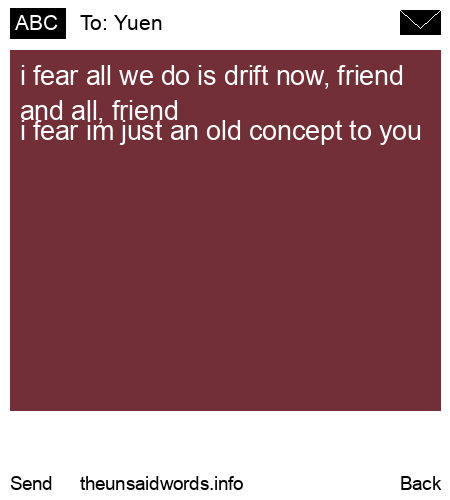 unsent message to Yuen