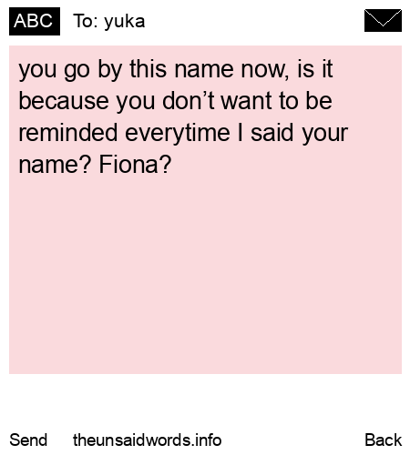 unsent message to yuka